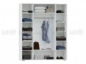 НЭНСИ NEW Шкаф 4-створчатый (Белый глянец холодный/белый) в Миассе - miass.ok-mebel.com | фото 2